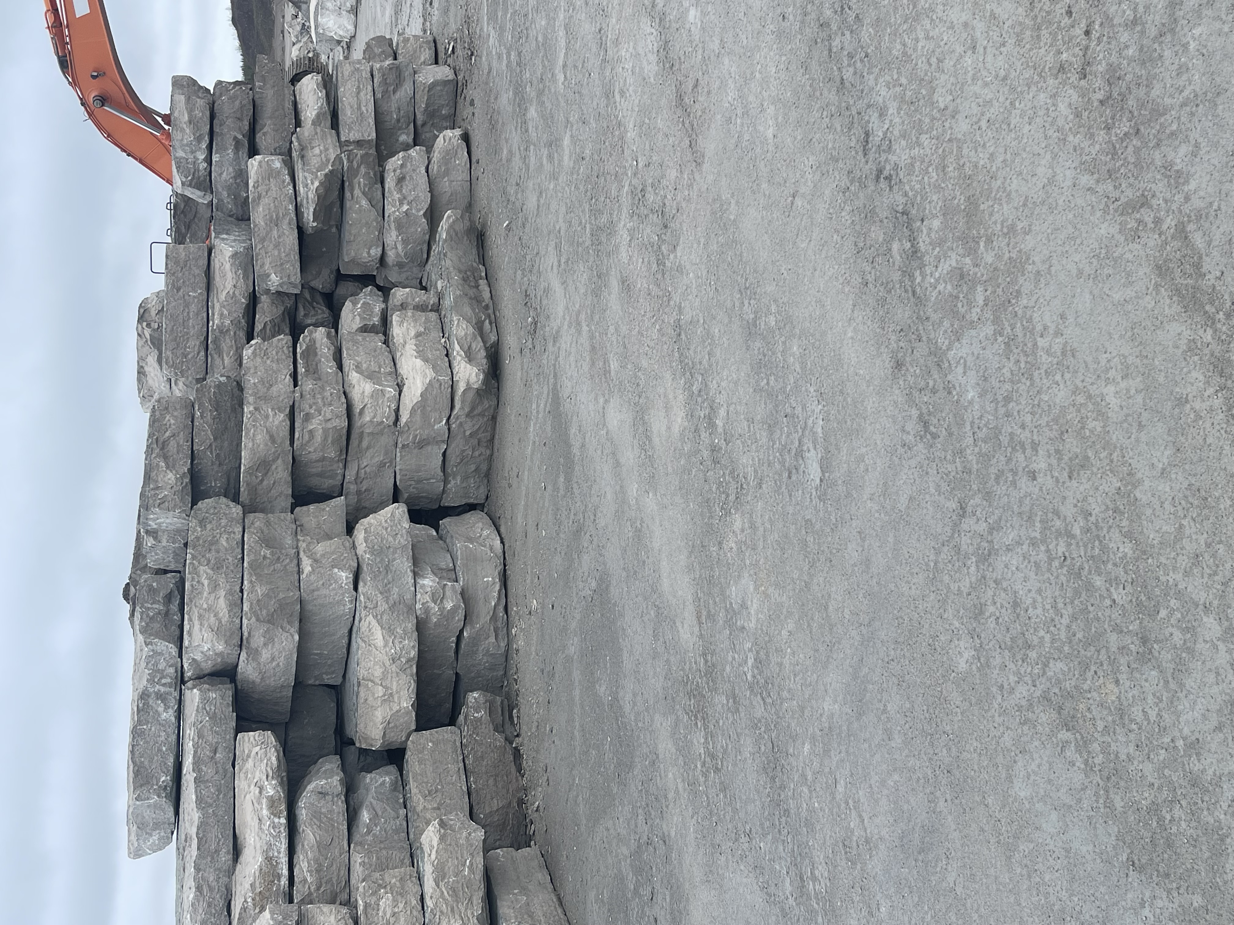 Light Gray Armour Stone installation